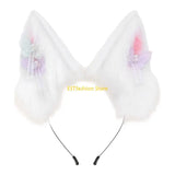 Y5GC Bendable Cats Ear Hairband Plush Animal Ear Hairband For Anime Enthusiasts Roleplay and Halloween Party DressingUp Props