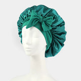Europe and the United States selling style color cloth streamer round hat bow imitation silk women's nightcap beauty hair care h