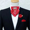 Original Fashion Tassel Rhinestone Bow Tie British Business Banquet Dress Collar Flowers Men's Wedding Bow-tie Brooch 3 Pcs Set