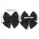 2pcs/set 4.5" Cheer Bow Hair Clip for Kids Lovely Grosgrain Ribbon Hairgripes Girls Delicate Bowknot HairPins Baby Headwear Set