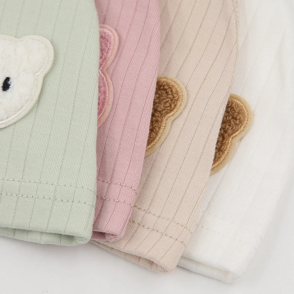Newborn Baby Turban Hats Spring Autumn Models 0-6 Months Boys Girls 95% Cotton Fetal Hopstial Caps Infant Beanies Accessories