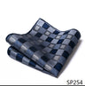 High Grade Brand Silk Kerchief Man Dark Blue Striped April Fool's Day Fit Formal Party Pocket Square Handkerchiefs Suit Hanky