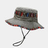 2022 Cotton National Wind Solid Color Bucket Hat Outdoor Travel Sun Cap For Men And Women 15