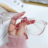 Transparent Anti-blue Light Glasses Oval Frame Computer Glasses Women Men Eyewear Blocking Glasses Optical Spectacle Eyeglases