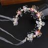 Elegant Girls Headband Lmitated Pearl Hair Headdress Baby Girls Flower Wreath Bride Garland Head Hoop Wedding Headbands Hair
