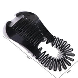 Women Comb Hair Riser Claw Flexible Headwear Black Brown Banana Barrettes Clip Hair Holding Tool Fashion Elastics Hair Comb