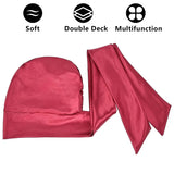 New Women silky satin night sleeping cap head wrap Bowknot Turban Pre Tied Fitted Bandana Chemo cap Nightcap hair loss patients