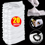 1-20pairs White Cotton Work Gloves Dry Hands Handling Film SPA Gloves Ceremonial High Stretch Gloves Household Cleaning Tools