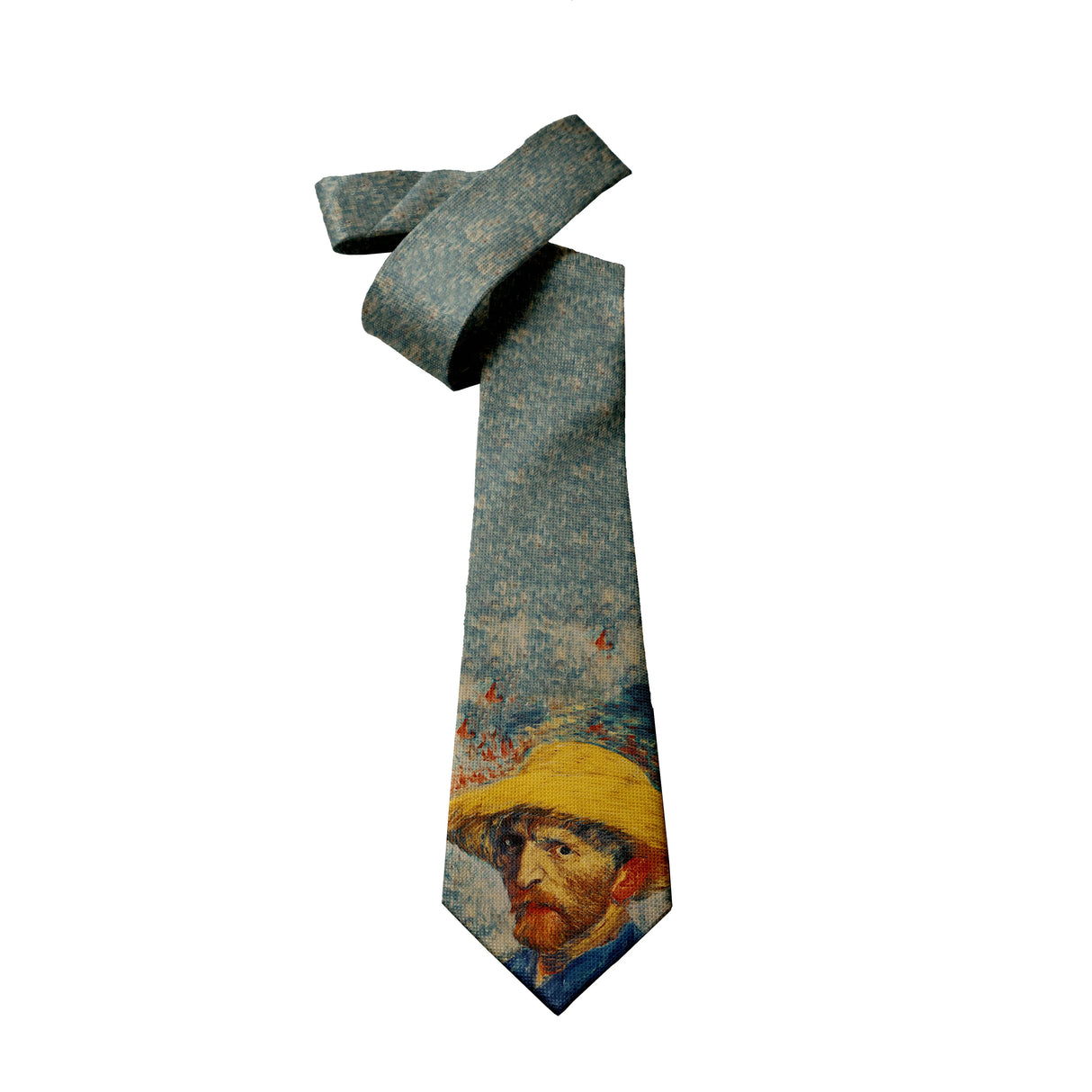 Fashion art oil painting tie Van Gogh retro portrait casual business tie men's party wedding shirt suit accessories