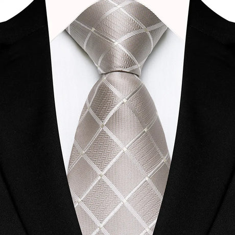 New Men's Classic Plaid Tie Luxury Dot 8cm Jacquard Neck Tie Necktie For Men Business Wedding Party Daily Wear Accessory