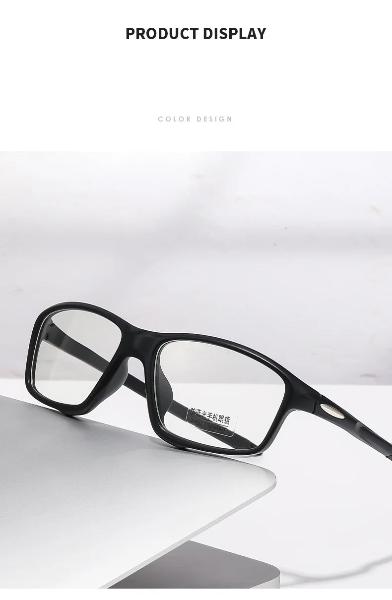 Ultra Light Blue Light Blocking Myopia Glasses Fashion Outdoor Color Changing Sports Near Sight Eyewear Photochromic Eyeglasses