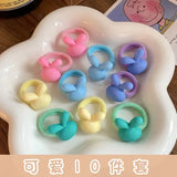 10pc Kids Girls Elastic Hair Bands Baby Hair Tie Rope Strap Rubber Bands Elastics Girls Tie Braids Hair Accessories