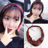 Cross elastic headband chiffon silk headband ladies headband hair accessory sports face wash