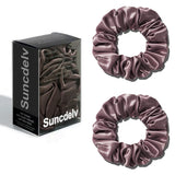2PCS 3.5CM Mulberry Silk Scrunchies Women Grils Hair Ties for Hair Sleep No Damage Hairband Curly Hair Elastics Ponytail Holder