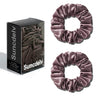 2PCS 3.5CM Mulberry Silk Scrunchies Women Grils Hair Ties for Hair Sleep No Damage Hairband Curly Hair Elastics Ponytail Holder