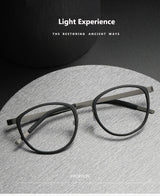 2023 Titanium Glasses Frame for Men Women Vintage Round Myopia Optical Eyewear Screwless Prescription Eyeglasses Frame Spectacle