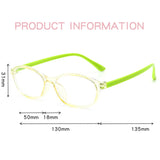 Blue Light Blocking Glasses for Kids Computer Glasses Silicone Frame Clear Lens Girl Boy Video Gaming Children Safety Eyewear
