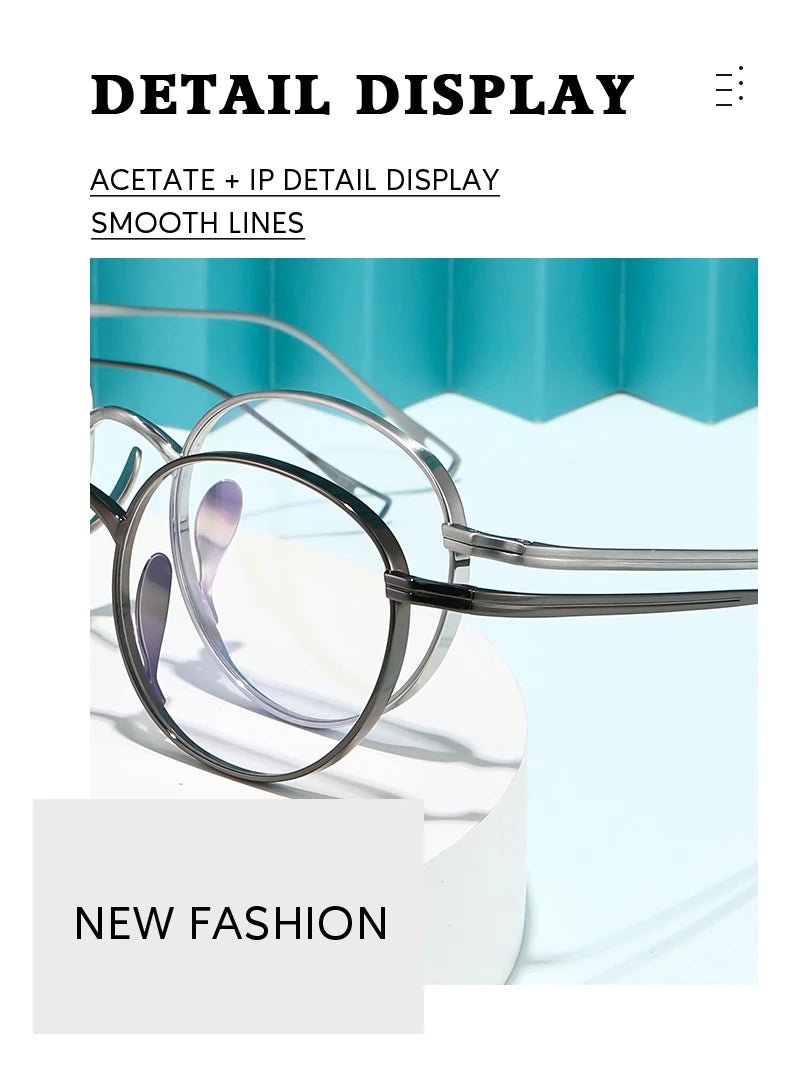 2015 Round Eyeglass Titanium Retro Square Glasses Frames Men Women Eyeglasses Frames Eyewear Business Korean Spectacles Frame