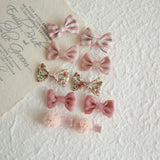 10Pcs/Lot Children's Girl Hairpins Cute Headwear Hair Accessories Bow for Babys Scrunchie Hair Clips Kids Barrettes Headwear