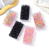 1000Pcs/Pack Disposable Elastic Hair Bands Colorful Scrunchie Girls Rubber Band Ponytail Holder Kids Hair Accessories Hair Ties