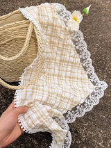 1 Pcs 1950s Retro Lace Scarf Triangle Neck Scarf Embroidered Lace Wrap Hair Wrap,Floral Crochet Hair Bandanas for Women Girls