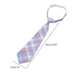 Lazy JK Ties Women Plaid Slim Cute Necktie Plaid Uniform School Student Neckties for Boy Girl Japanese Cosplay Neckwear