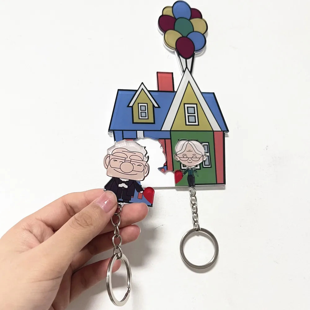 Anime Cane Frederisk Cosplay Keychain Refrigerator Sticker Cartoon Acrylic Couple Pendant Key Chain Accessory Halloween Keyring
