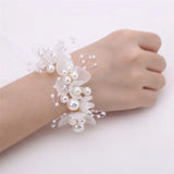 Elegant Girls Headband Lmitated Pearl Hair Headdress Baby Girls Flower Wreath Bride Garland Head Hoop Wedding Headbands Hair