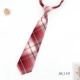 Lazy JK Ties Women Plaid Neck Tie Girls Japanese Style for Jk Uniform Cute Necktie Plaid Uniform School Accessories