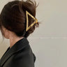 New Punk Geometric Metal Gold Silver Simple Hair Clip Claw for Women Trendy Large Crab Catches Clamp Korea Headwear Accessories