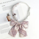 Fashion JK Bowtie Women College Student Collar Tie Cotton Plaid Bowknot Lolita Girls Adjustable Butterfly Anime Cosplay Cravat