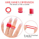 50Pcs/bag Colorful Basic Nylon Ealstic Hair Ties for Girls Ponytail Hold Scrunchie Rubber Band Kid Fashion Hair Accessories