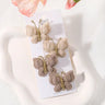 4Pcs/set Butterfly Hair Clip Set for Girls Double Layered Bow Cute Bangs Hair Pin Cotton Safe Kids Baby Hair Accessories Set