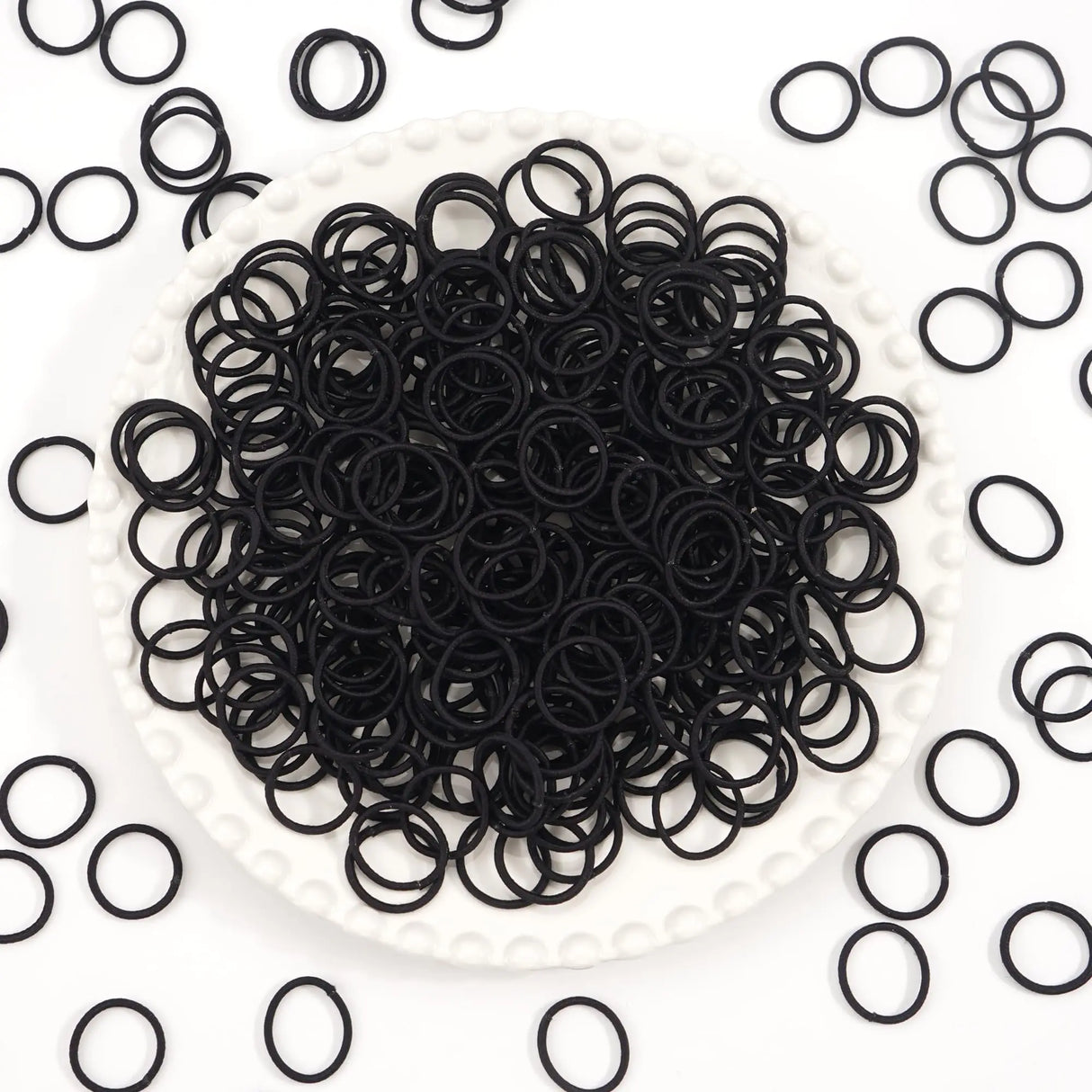 100PCS Baby Hair Ties, 36 Multicolors 2cm in Diameter No Crease Finger Rubber Hair Elastics,Small Thin Hair Ponytail Holders Hai