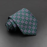 Men's Fashion Silk Tie 7.5cm Soft Novelty Necktie Blue Green Orange Color Ties For Men Dot Floral Bowtie Wedding Business Gift