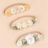 Baby Headband Flowers For Girls Cute Elastic Floral Hair Bands Newborn Toddler Headwear Nylon Headbands Kids Hair Accessories