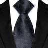 Luxury 8CM Mens Necktie Gray Sliver Color Dot Stripes Solid Tie For Man Groom Jacquard Woven Neck Tie For Business Wedding Party