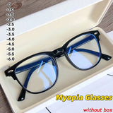 Anti-Blue Light Blocking Near Sight Glasses Trend Women Men Myopia Eyeglasses Optical Spectacle Minus Eyewear Diopter 0 To -6.0
