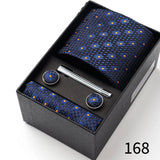 Men's Tie Gift Box With Neckties Handkerchiefs Cufflinks Tie Clips 6-Piece sets Group Business Wedding Festival Formal Ties