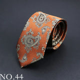 New Design Wedding Men Tie Grey Brown Green Paisley Flower Neckties Men Business Dropshipping Groom Collar Accessories Gift