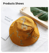 Cartoon Giraffe Baby Bucket Cap Outdoor Beach Children Sun Hat Kids Panama Cap Baby Boys Girls Cap
