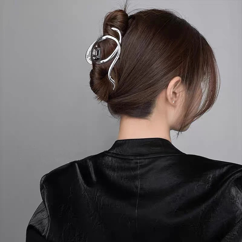 Woman Silver/Gold Irregular Hairpins Punk Style Metal Hair Claws Barrettes Women Hair Accessories Ponytail Hair Clips Headwear