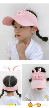 2023 New Kids Sun Hats Children Summer Visors Cute Rabbit Wings Bunny Hat Summer Hat for Kids Boys Girls Hats 3-12years Old