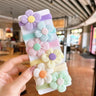 New 6Pcs/Set Children Headbands Flower Hair Ring Sweet Cute Ponytail Hair Band Little Girl Braided Towel Ring Hair Accessories
