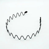Black Metal Wavy Headband Men Women's Hair Band Head Hoops Bands Headwear Sport Headbands Hairband Bangs Holder Hair Accessories