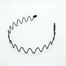 Black Metal Wavy Headband Men Women's Hair Band Head Hoops Bands Headwear Sport Headbands Hairband Bangs Holder Hair Accessories