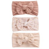 3Pcs/Set Cute Bowknot Baby Headband Turban Soft Elastic Baby Girls Hairband Newborn Hair Band Headdress Kids Hair Accessories