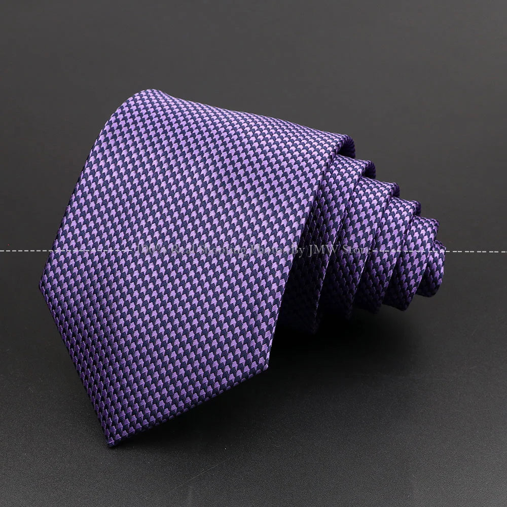 New Design Wedding Men Tie Purple Solid Striped Paisley Flower Neckties Men Business Dropshipping Groom Collar Accessories Gift