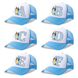Blueyi Bingo Kids Baseball Cap Cartoon A-Z Letter Print Sun Hat Boys Summer Casual Caps Kawaii Adjustable Peaked Hats Child Gift