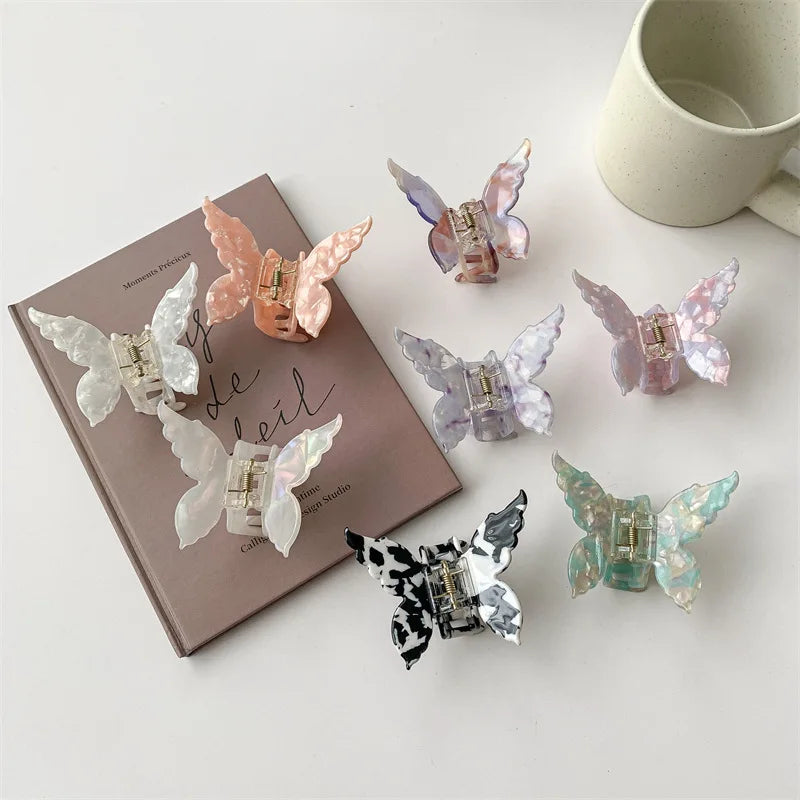 1PC French Butterfly Clip  Mermaid Hair Clip Acetic Acid Hair Clip Retro Back of Head Hair Accessories Hairpin.
